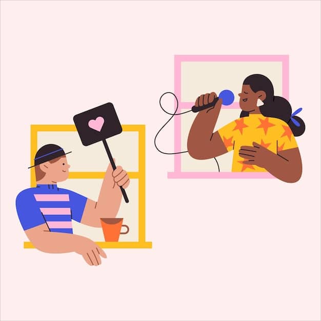 A person speaking to the mirror. The mirror displays a microphone icon, indicating that the voice recognition is active.