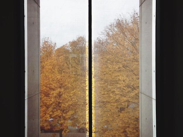 A side-by-side comparison of two windows. One window is covered with smart film and tinted dark, while the other is uncovered and allows bright sunlight to stream through.