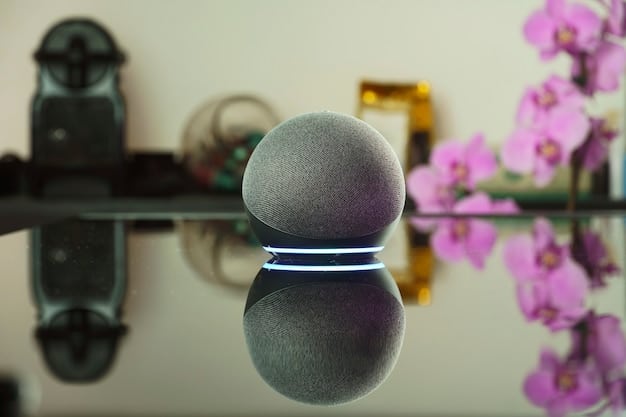 A split image showcasing different voice assistant devices, such as Amazon Echo, Google Home, and Apple HomePod, side-by-side on a modern countertop, emphasizing their diverse designs.