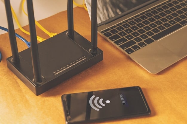 A visual representation of a Wi-Fi network optimization scenario, showing a central router emitting strong Wi-Fi signals covering various smart home devices like thermostats, cameras, and lighting systems, indicating a well-distributed and optimized network.
