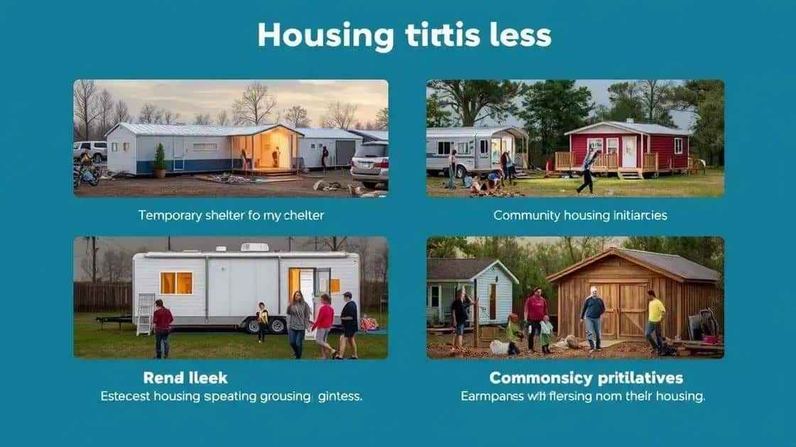 Types of emergency housing solutions