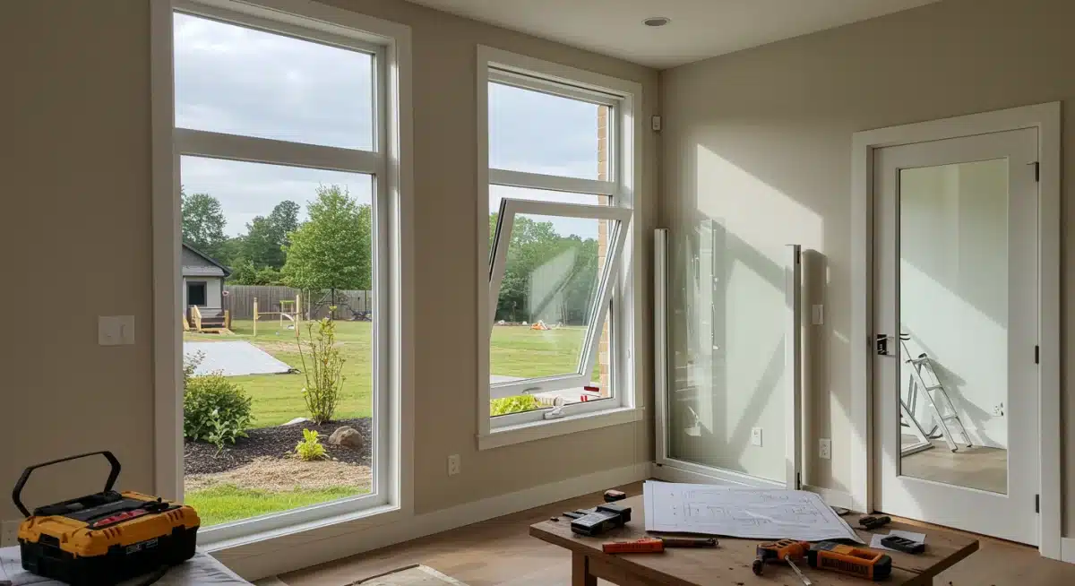 Homeowner installing energy-efficient windows, a common improvement for federal tax credits