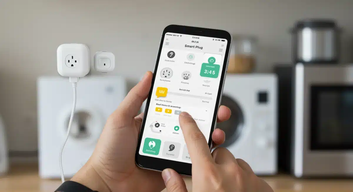 Smartphone app controlling smart plugs and monitoring energy usage