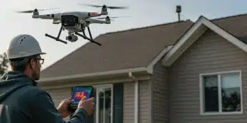 Drone thermal imaging home energy audit