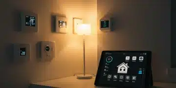 Modern smart home interior with integrated automation systems