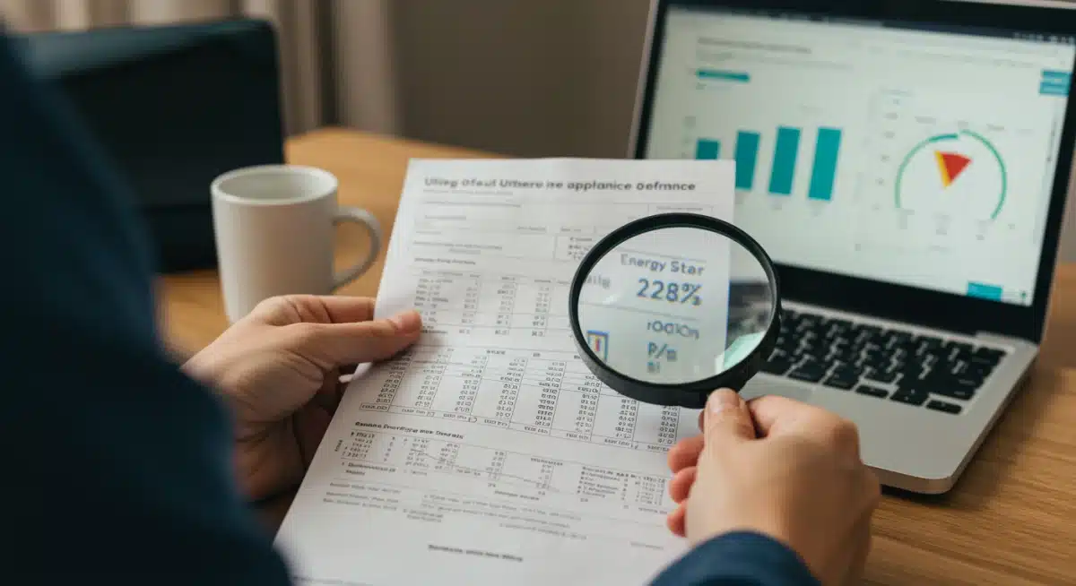 Homeowner reviewing reduced utility bill after Energy Star upgrades