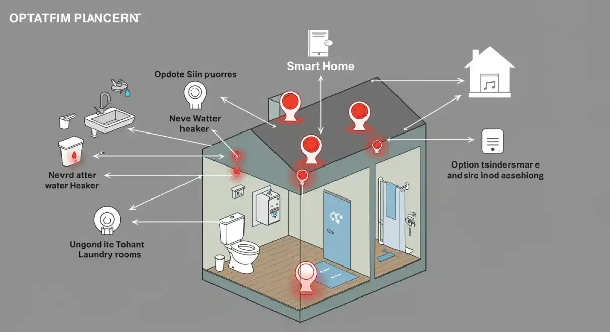 Home layout with optimal smart water sensor placement