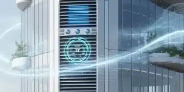 Advanced ventilation system with digital controls in a modern building