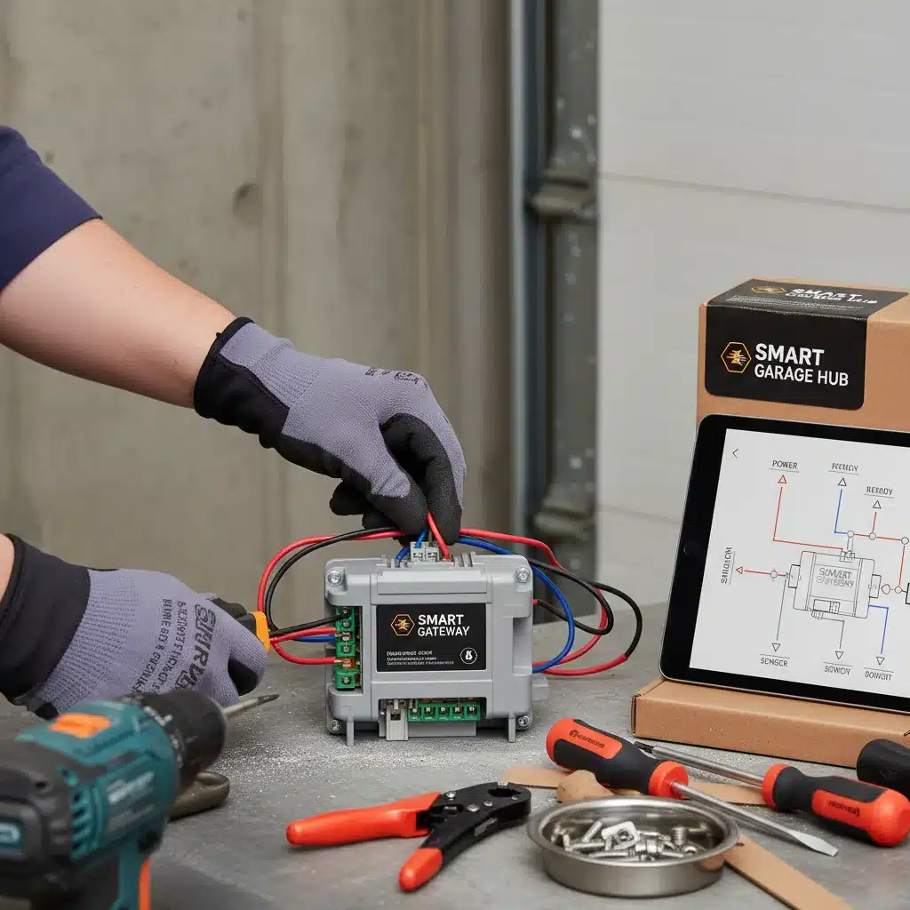 DIY installation of a smart garage door opener kit