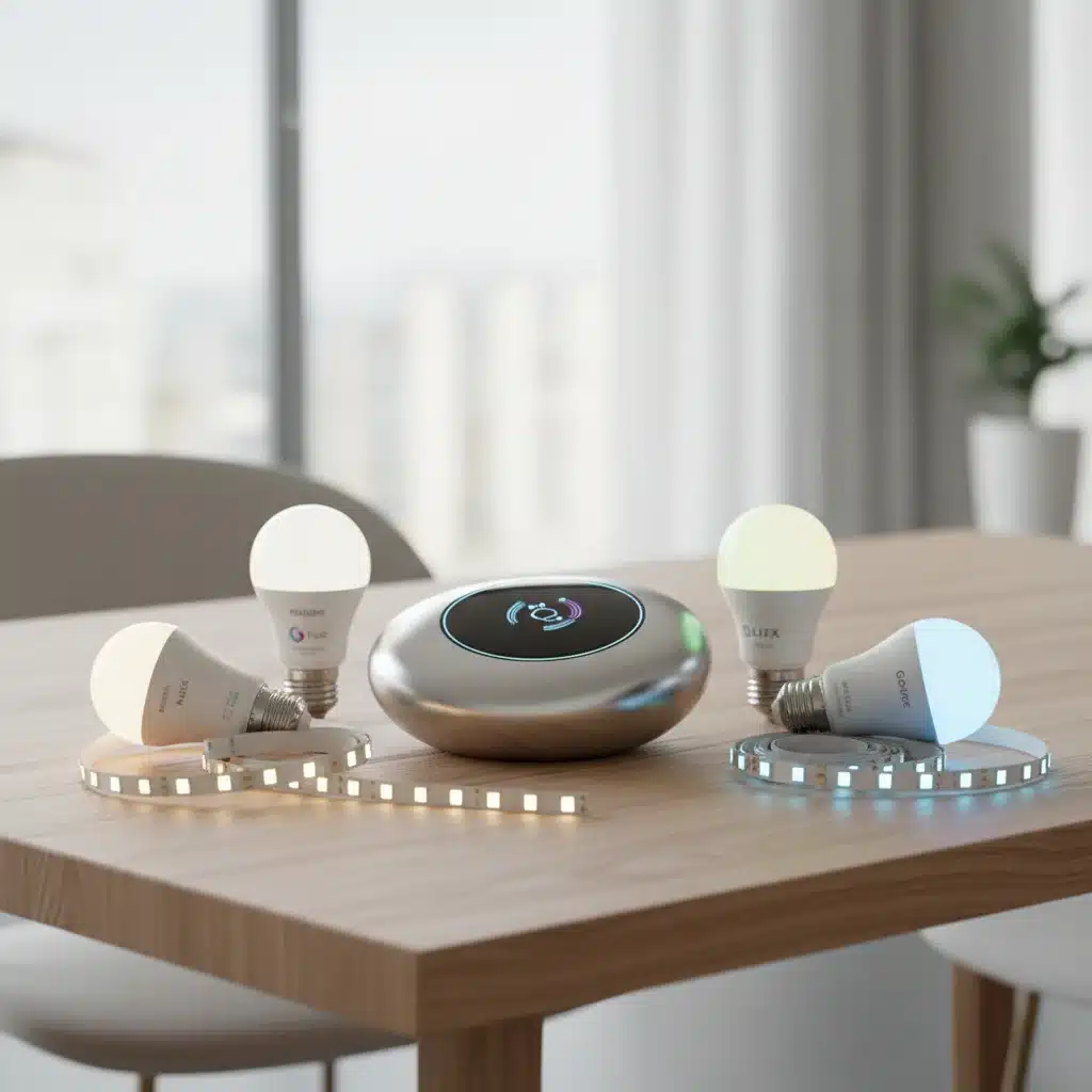 Smart home hub connecting various smart lighting devices