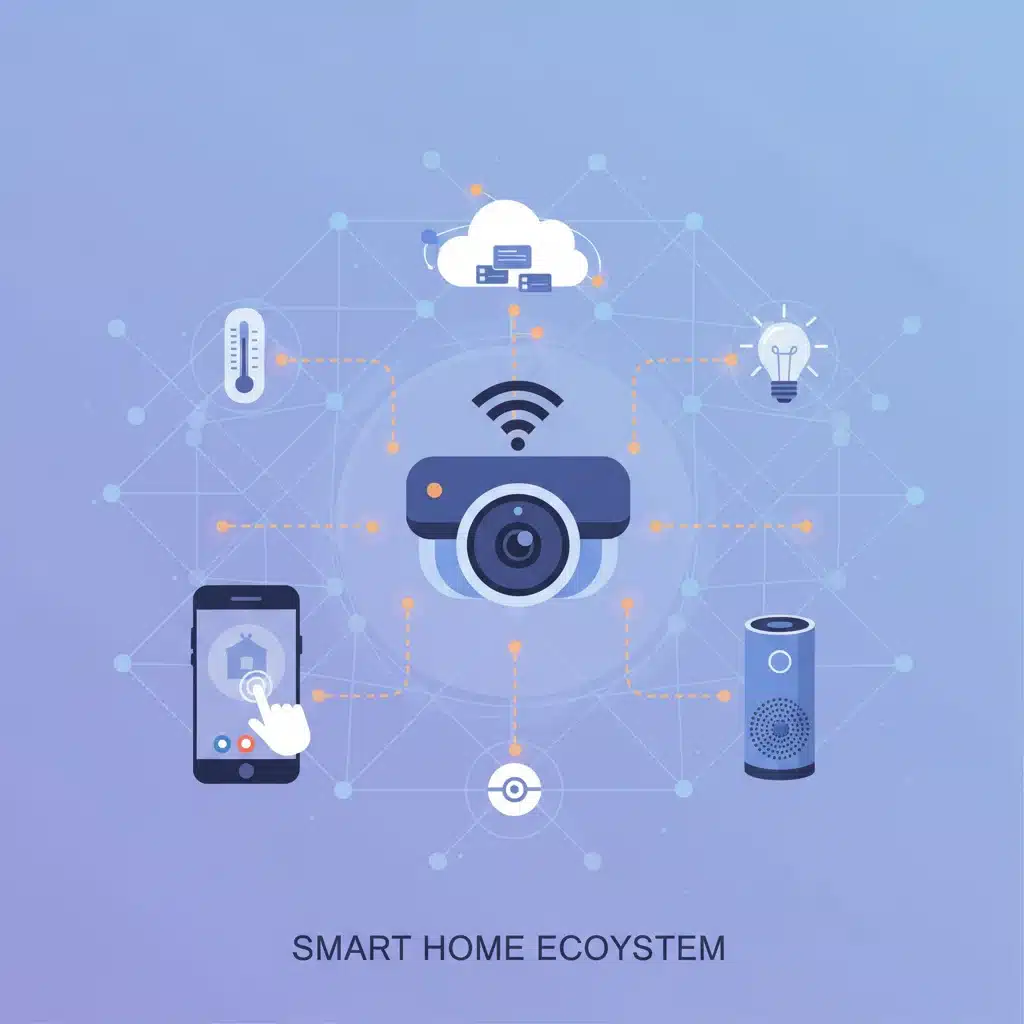 Smart home ecosystem with integrated security camera and devices