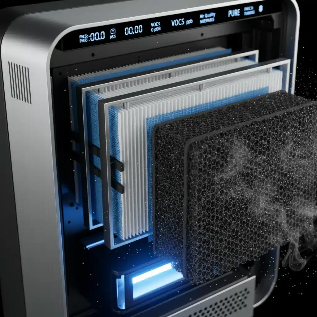 Advanced multi-stage air filtration system components for superior indoor air quality.