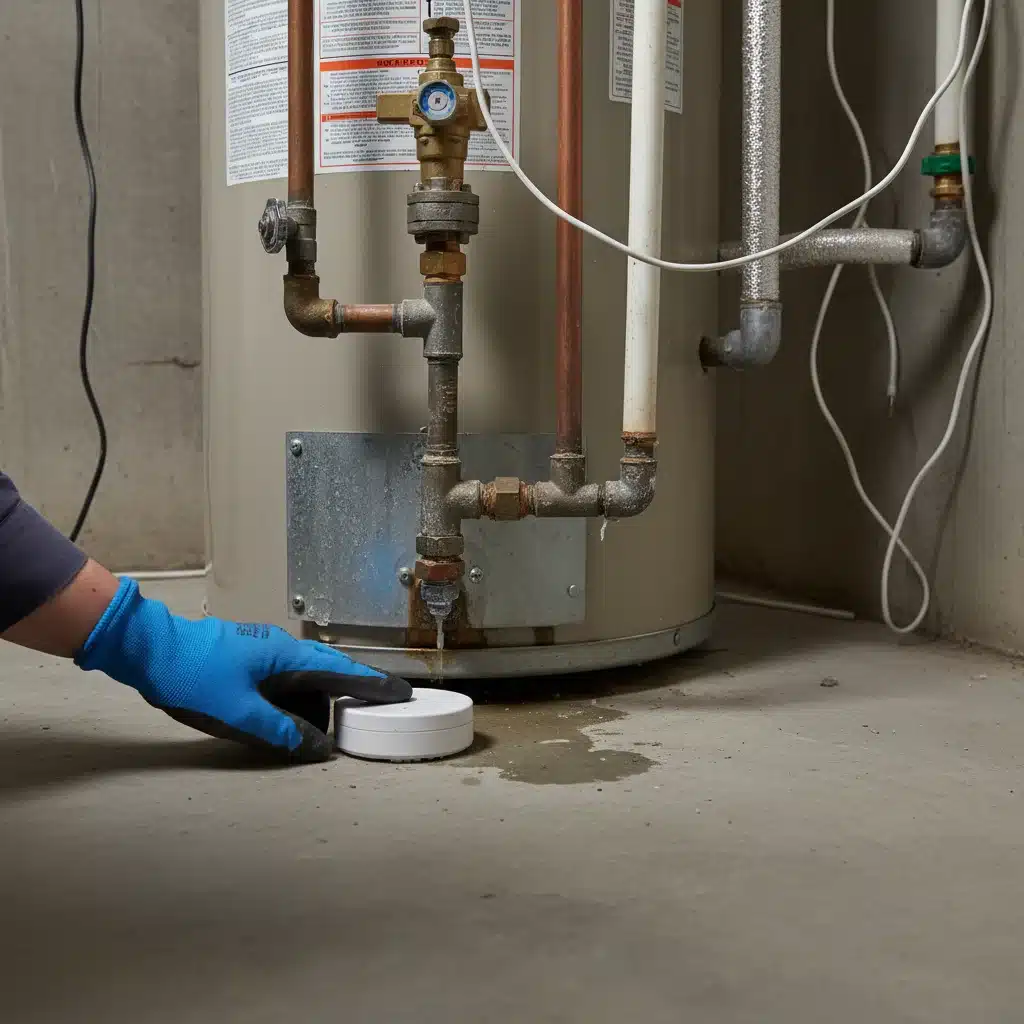 Installing smart leak detector near water heater