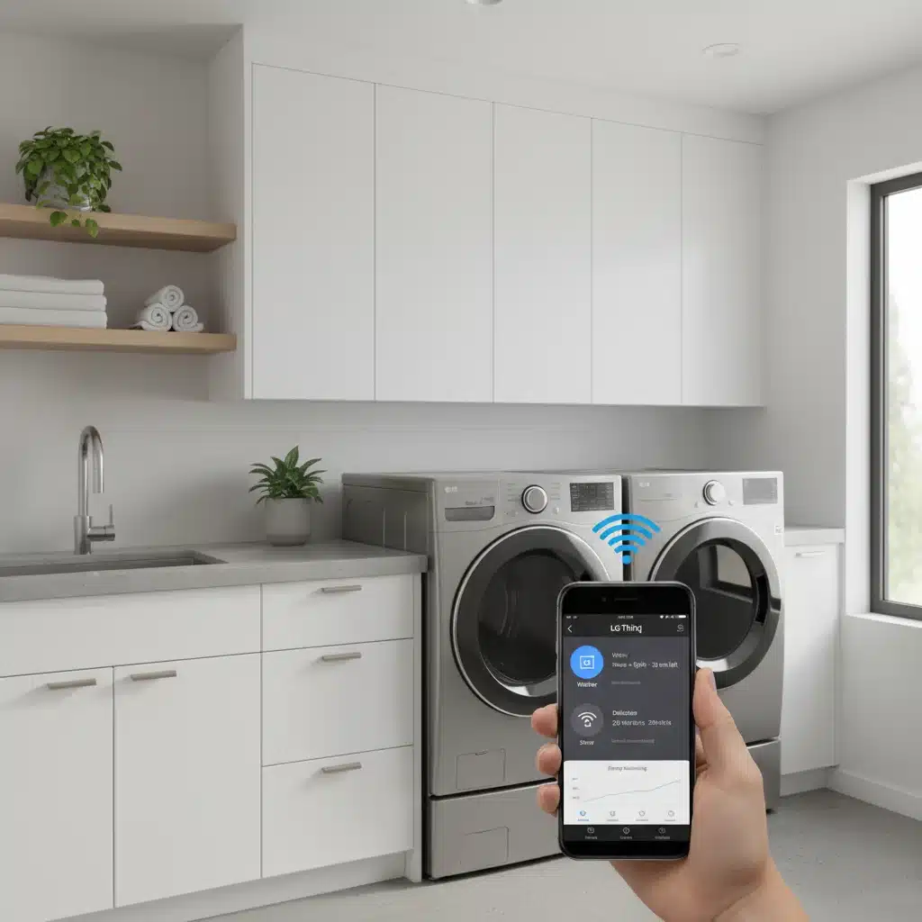 LG ThinQ washing machine and dryer controlled via smartphone app